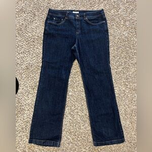 Jones New York Women’s Jeans Stretch Bootcut Dark Blue Denim Sz 34”